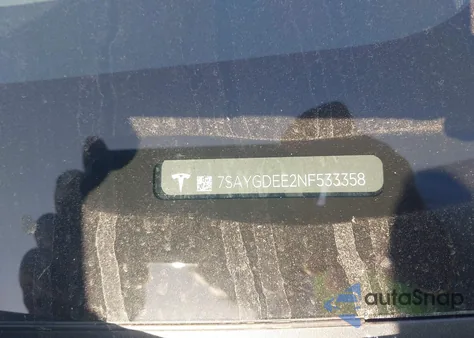 2022 Tesla Model Y Long Range Dual Motor All-Wheel Drive из США, поврежденный, VIN 7SAYGDEE2NF533358